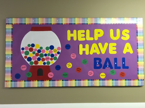 Help Us Have A Ball Donation Board - Back to school bulletin baords | Rediscovering Yesterday